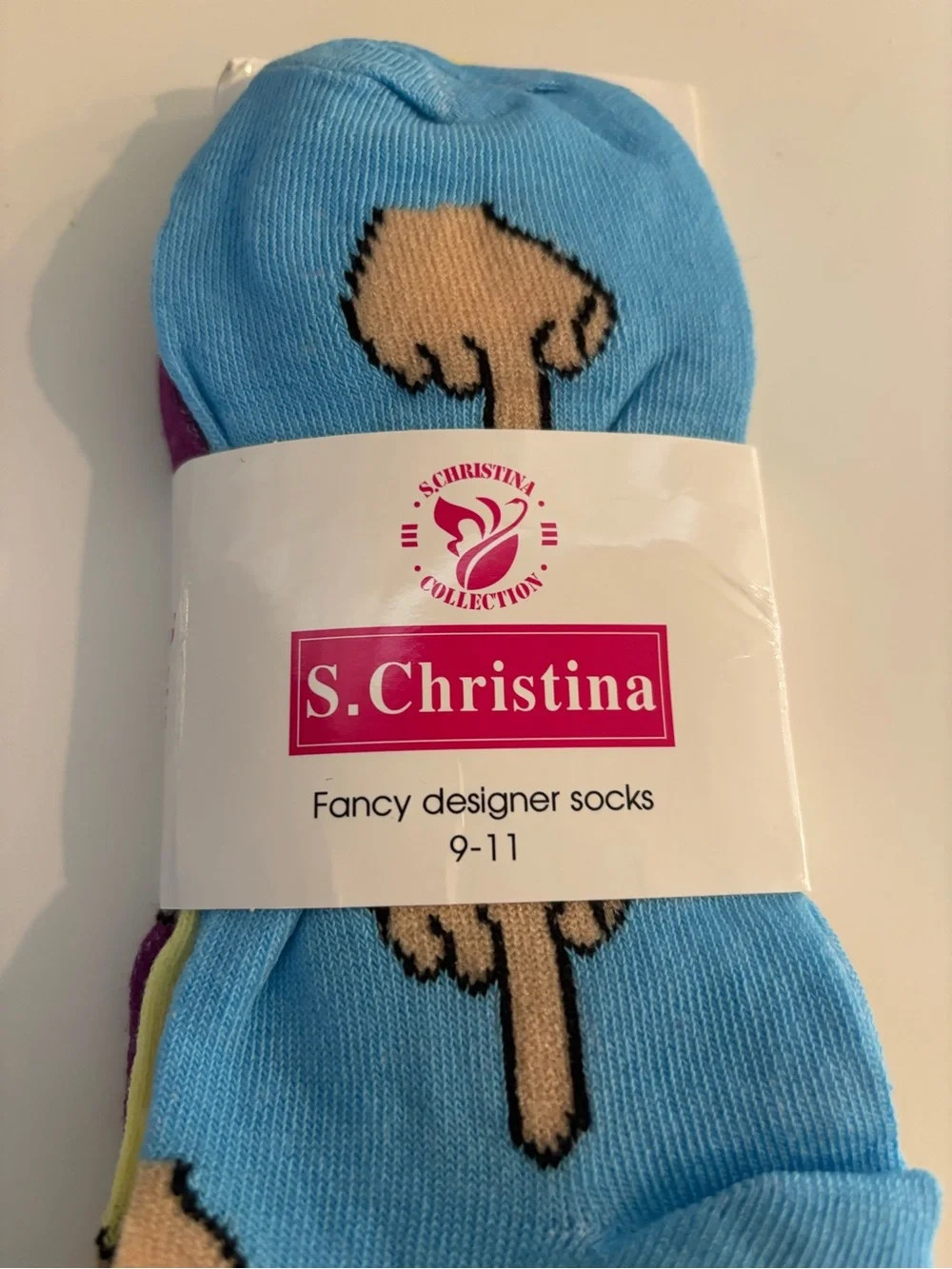 S Christina Novelty Crew Socks 3 Pack Women's 9-11 Middle Finger Emoji NWT